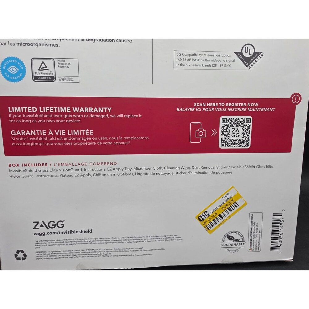 ZAGG InvisibleShield Glass Elite VisionGuard Screen Protector For iPad Pro 11" - Picture 6 of 7
